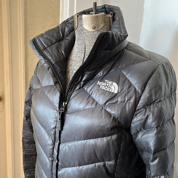 The North Face Flare 550 Goose Down Short Black Puffer Zip Up Ski Jacket, sz XS - Picture 4 of 16